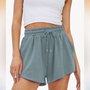 Trendy Queen Womens Sweat Shorts Casual Comfy Lounge, Teal, Medium